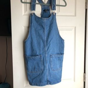 Denim overall dress